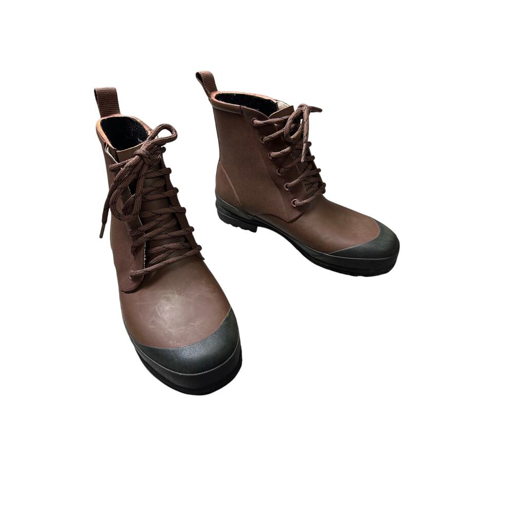 Madewell The Lace Up Lugsole Rain Boot Style MA442 - Picture 1 of 10